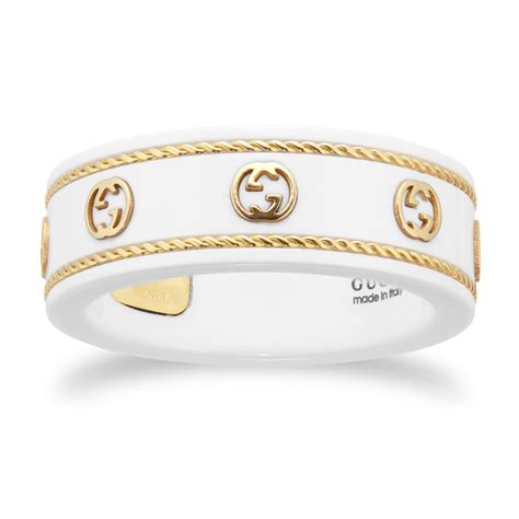 gucci logo ring gold|Gucci interlocking ring.